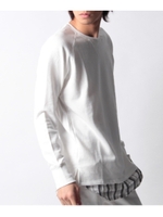 レイヤード風ラグランスリーブカットソー/ホワイト(002)