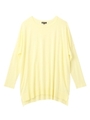 [L]ドロップショルダーニットプルオーバー/イエロー系(030)