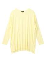 [L]ドロップショルダーニットプルオーバー/イエロー系(030)