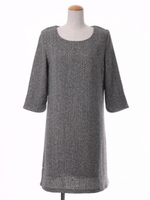 【2ndline】7分袖パステルツィードワンピースCL-1379/ＷＨ