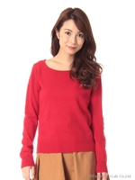 バックリボンニット/レッド