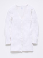 RIBLONGKNITCARDIG/WHITE