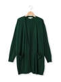 Vネックロングニットカーディガン/モスグリーン(024)