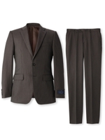 【J∞QUALITY】ピンストライプスーツ/ブラウン系(355)