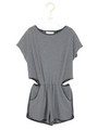 【emmi studio】パイピングロンパース/GRY