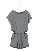 【emmi studio】パイピングロンパース/GRY