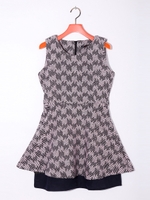 ウェスト切替ワンピ/Blue