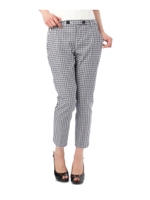 ギンガムストレッチクロップドパンツ/ネイビー(093)