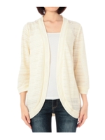 バックレース付きロングボレロカーディガン/ホワイト(004)