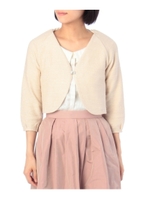 ビジューボタン留めカーディガン/ブラック(019)