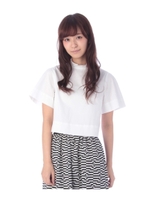 フリルスタンドカラーシャツ/ホワイト(001)