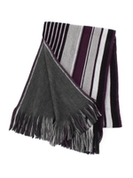 マルチストライプダブルフェイスマフラー/ブルー(392)