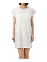 ラメ裏毛レースワンピース/ホワイト(003)