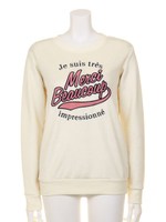 【LATINA】シャギー裏毛刺繍ロゴTOP/O.WHT