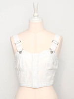 カラーデニムビスチェトップ/PINK