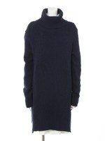 シャツ付キニットワンピース/ネイビー