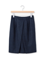 タックデザインツイードスカート/ダークグレー(013)