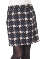 チェック柄スカート/ネイビー