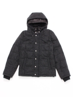 レイヤードWフードブルゾン/チャコール