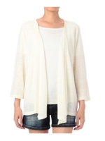 ロング丈トッパーニットカーディガン/ホワイト(002)