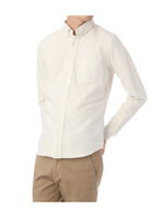 起毛ツイルカジュアルシャツ/ホワイト(002)