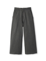 FLORENT ウール混ワイドパンツ/ダークグレー(013)