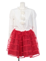 YH sweetファーO/P/レッド