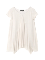 [L]クレープランダム裾プルオーバー/ライトグレー(011)