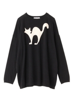 dahl'ia アニマルシルエットニット/ブラック(019)