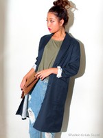 【ANAP】ツイルロングチェスター/BK