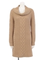 オフタートルニットワンピース/キャメル