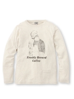 コーヒーイラストカットソー/ブラウン(042)