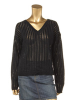 シースルーニットTOPS/BLACK