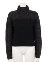 ハイネックブークレーknit/グレー