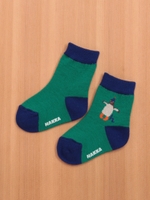 ペンギンＪＱ入り配色ソックス/グリーン