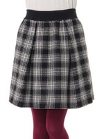 ラメチェックスカート/シロ