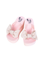 リボンビーチサンダル/ピンクベージュ