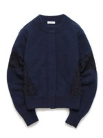 レースコンビカーディガン/NVY