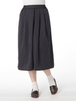 【12/10放送ヒルナンデス！紹介商品】・ストライプガウチョパンツ/Navy