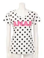 【ANAP】ロゴTシャツ無地&3パターン柄/WH