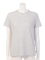 【BED&BREAKFAST】Pencil Stripe Crew-neck/WHITEmix