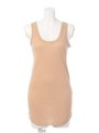 【BED&BREAKFAST】Soft Broad Stitch Long Tank/BEIGE