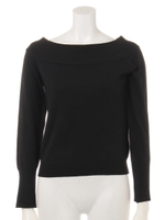 【FEMININE】ボートネックLADYニット/グレー