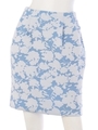 フラワーオパールタイトスカート/サックスブルー