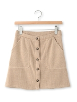 ボタンニットソースカート/グレー(012)