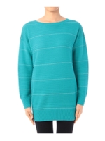 横畝カラーリブニット/カーキ&グリーン系(020)