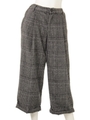 起毛グレンチェックガウチョパンツ/グレー系