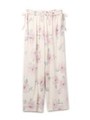 BIGフラワーロングパンツ/OWHT