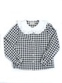 Sassy ブラウス/ブラックギンガム