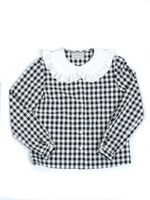 Sassy ブラウス/ブラックギンガム